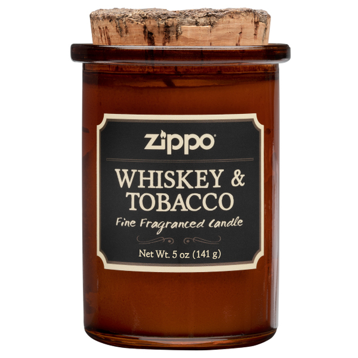 Ароматизированная свеча ZIPPO Whiskey & Tobacco, воск/хлопок/кора древесины/стекло, 70x100 мм для нанесения логотипа
