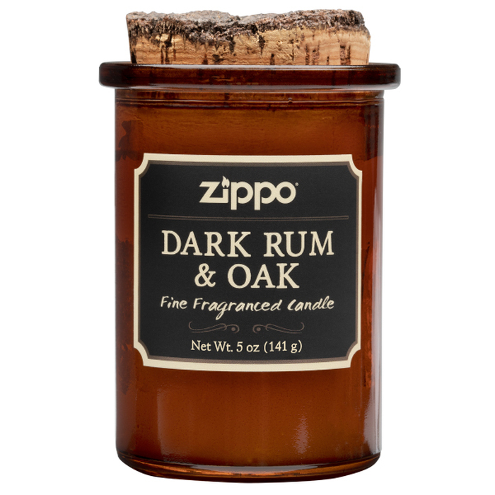 Ароматизированная свеча ZIPPO Dark Rum & Oak, воск/хлопок/кора древесины/стекло, 70x100 мм для нанесения логотипа