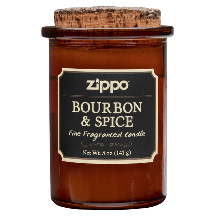 Ароматизированная свеча ZIPPO Bourbon & Spice, воск/хлопок/кора древесины/стекло, 70x100 мм для нанесения логотипа