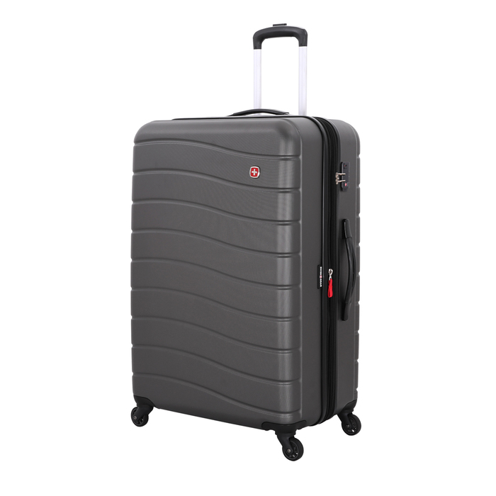 Чемодан SWISSGEAR ALVERSTONE, серый, AБC-пластик, 51,5 x 31 x 77 см, 96 л для нанесения логотипа