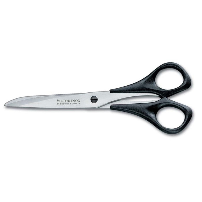 Ножницы бытовые VICTORINOX 16 см, чёрная рукоять для нанесения логотипа
