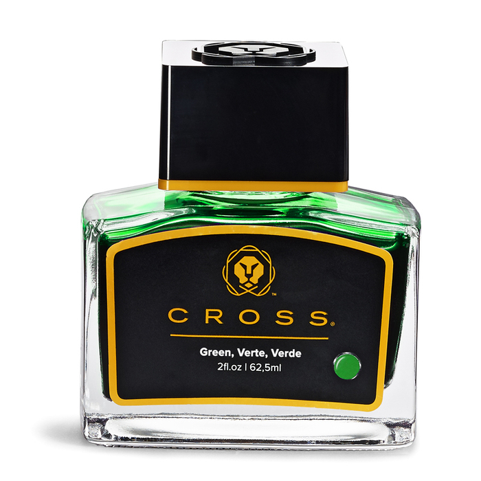 Флакон с чернилами Cross для перьевой ручки, зеленый, 62,5 мл для нанесения логотипа