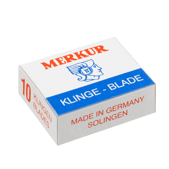 Лезвия для бритья MERKUR для контурного станка 907000, (10 шт) в картонной коробке для нанесения логотипа
