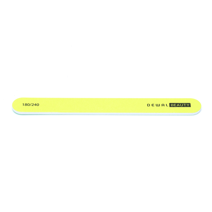 Пилка Dewal Beauty для ногтей, прямая зеленая 1,9х17,8 см, 180/240 грит для нанесения логотипа