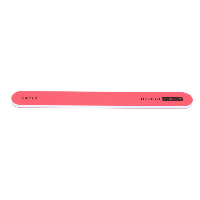 Пилка Dewal Beauty для ногтей, прямая красная 1,9х17,8 см, 180/180 грит для нанесения логотипа