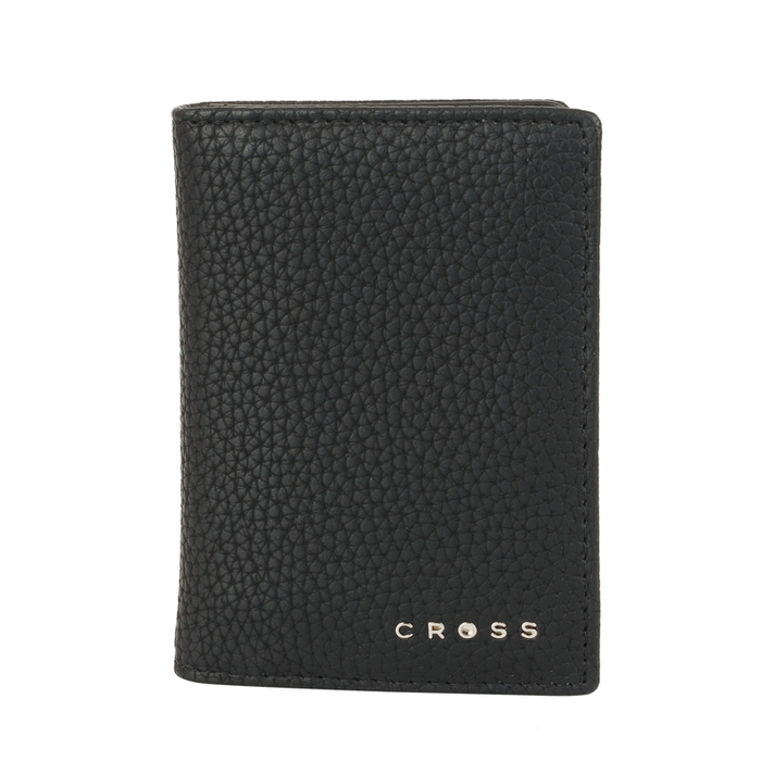 Визитница Cross Nueva Management Black, кожа наппа, фактурная, чёрный, 10,5 х 7,5 х 2 см для нанесения логотипа