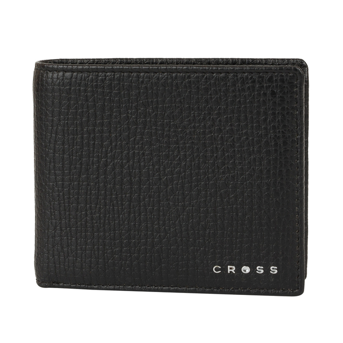 Кошелёк Cross RTC Black, кожа наппа, тисненая, чёрный, 11 х 9 х 1,5 см для нанесения логотипа