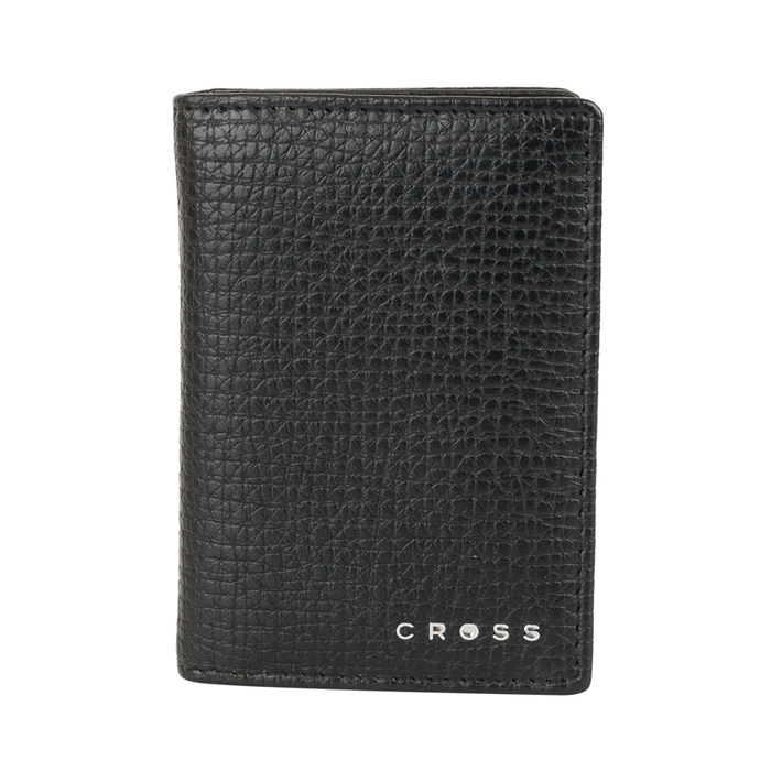 Визитница Cross RTC Black, кожа наппа, тисненая, чёрный, 10,5 х 7,5 х 2 см для нанесения логотипа