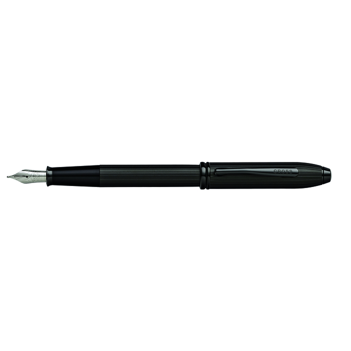 Перьевая ручка CROSS коллекция «ТАУНСЕНД | TOWNSEND» Matte Black PVD, перо M для нанесения логотипа