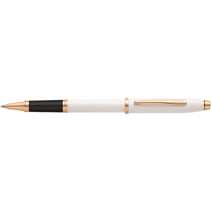 Ручка-роллер CROSS коллекция «ВЕЧНАЯ КЛАССИКА 2.0 | CENTURY CLASSIC II» Pearlescent White Lacquer для нанесения логотипа
