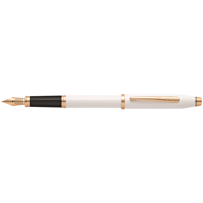 Перьевая ручка CROSS коллекция «ВЕЧНАЯ КЛАССИКА 2.0 | CENTURY CLASSIC II» Pearlescent White Lacquer для нанесения логотипа