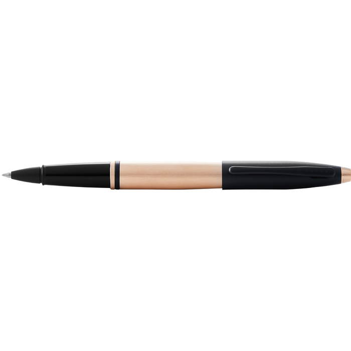 Ручка-роллер CROSS коллекция «КАЛЕ | CALAIS» Brushed Rose Gold Plate and Black Lacquer для нанесения логотипа