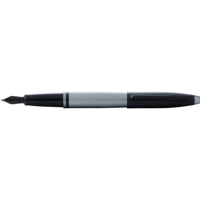 Перьевая ручка CROSS коллекция «КАЛЕ | CALAIS» Matte Gray and Black Lacquer, перо F для нанесения логотипа