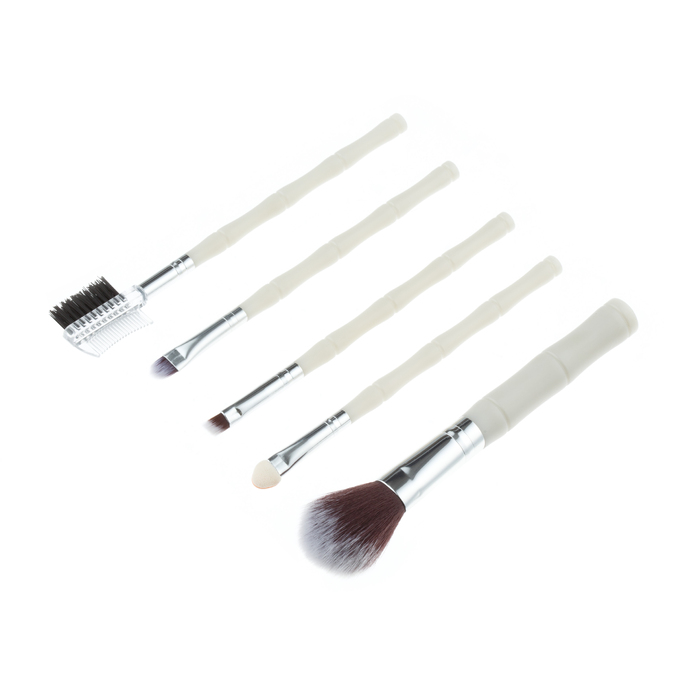 Набор Dewal Beauty косметических кистей /бамбук/ (5шт/уп) 98мм х 175мм для нанесения логотипа
