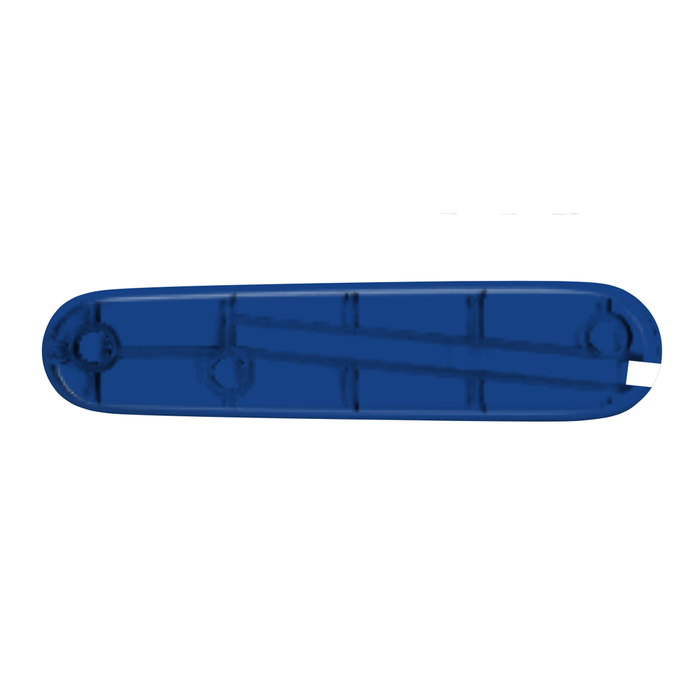 Задняя накладка для ножей VICTORINOX 84 мм, пластиковая, полупрозрачная синяя для нанесения логотипа