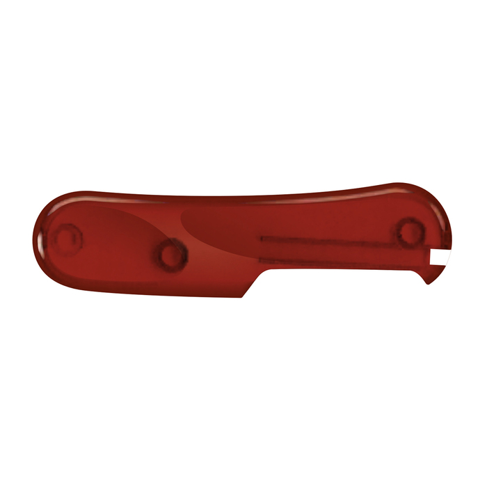 Задняя накладка для ножей VICTORINOX 85 мм, пластиковая, полупрозрачная красная для нанесения логотипа