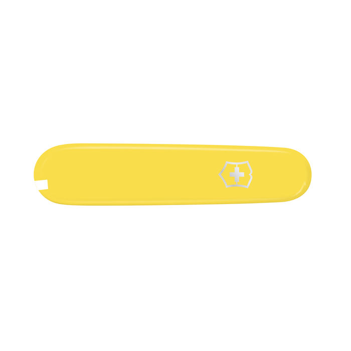 Передняя накладка для ножей VICTORINOX 91 мм, пластиковая, жёлтая для нанесения логотипа