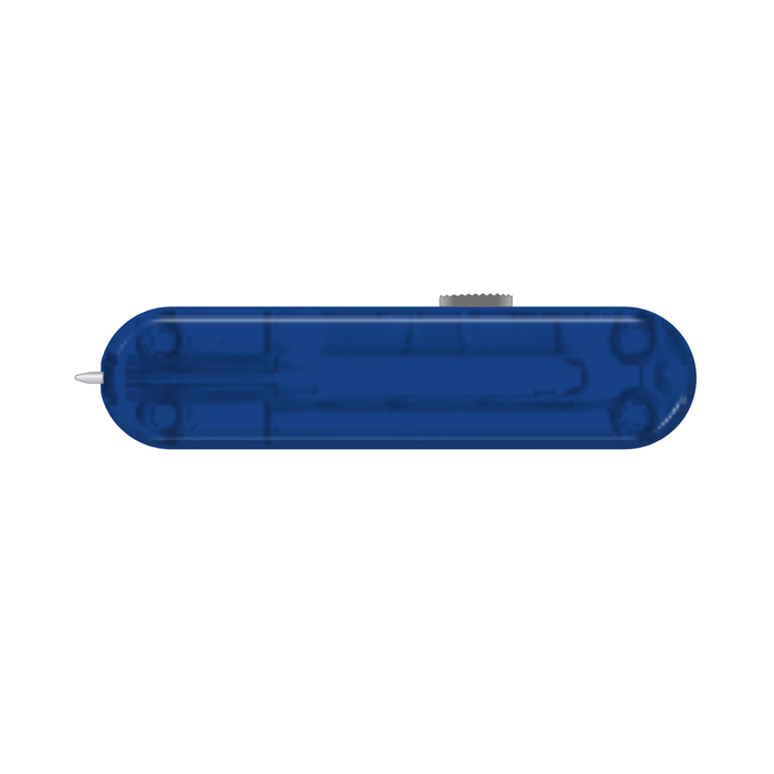 Задняя накладка для ножей VICTORINOX 58 мм, пластиковая, полупрозрачная синяя для нанесения логотипа