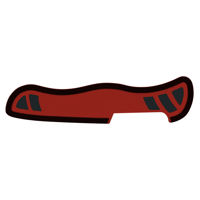 Задняя накладка для ножей VICTORINOX 111 мм, нейлоновая, красно-чёрная для нанесения логотипа