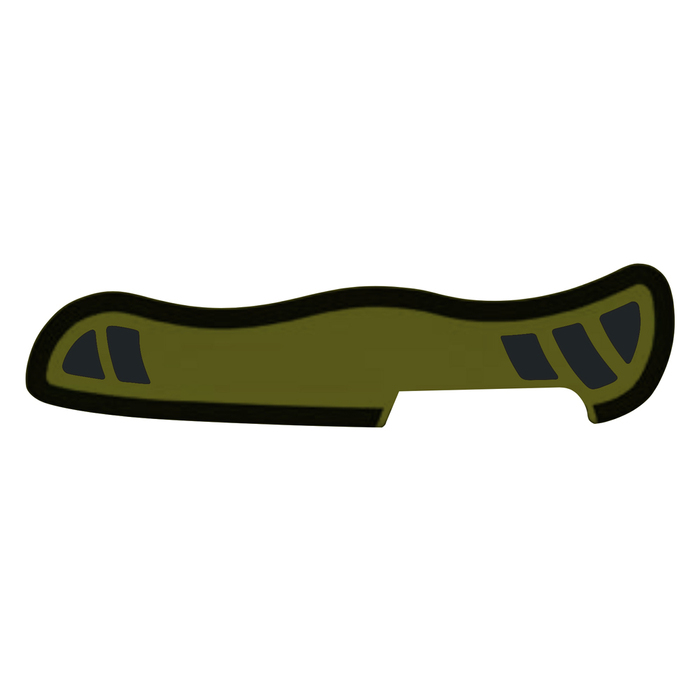 Задняя накладка для ножей VICTORINOX Swiss Soldier's Knife 08 111 мм, нейлоновая, зелёно-чёрная для нанесения логотипа