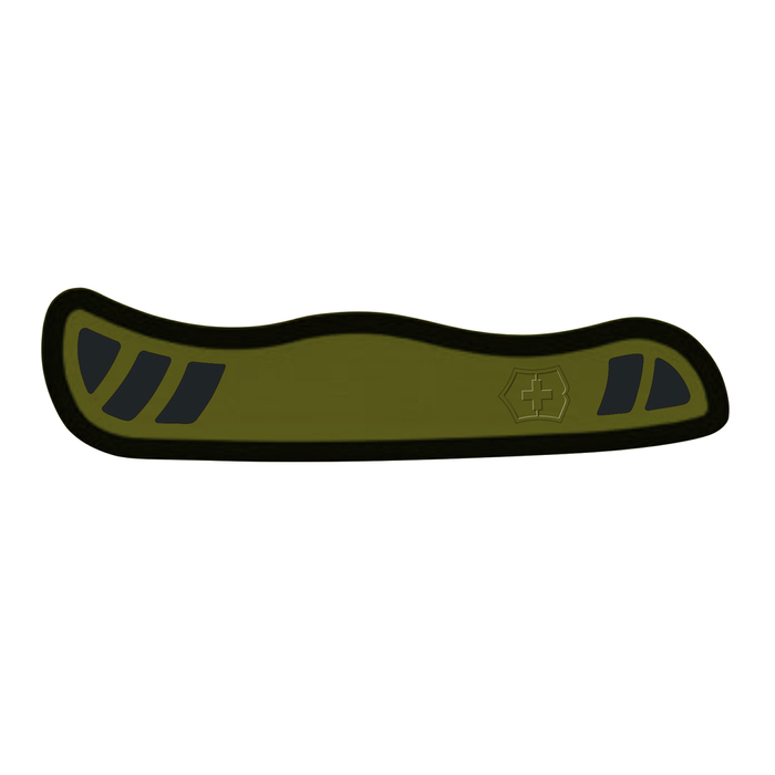 Передняя накладка для ножа VICTORINOX Swiss Soldier's Knife 08 111 мм, нейлоновая, зелёно-чёрная для нанесения логотипа