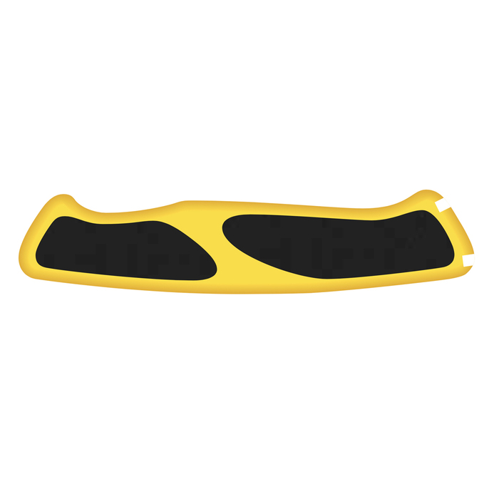 Задняя накладка для ножей VICTORINOX 130 мм, нейлоновая, жёлто-чёрная для нанесения логотипа