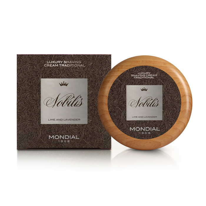 Крем для бритья в деревянной чаше MONDIAL NOBILIS LUXURY SHAVING CREAM TRADITIONAL, 140 мл для нанесения логотипа