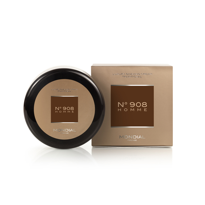 Крем для бритья в пластиковой чаше MONDIAL №908 HOMME LUXURY SHAVING CREAM TRADITIONAL, 150 мл для нанесения логотипа