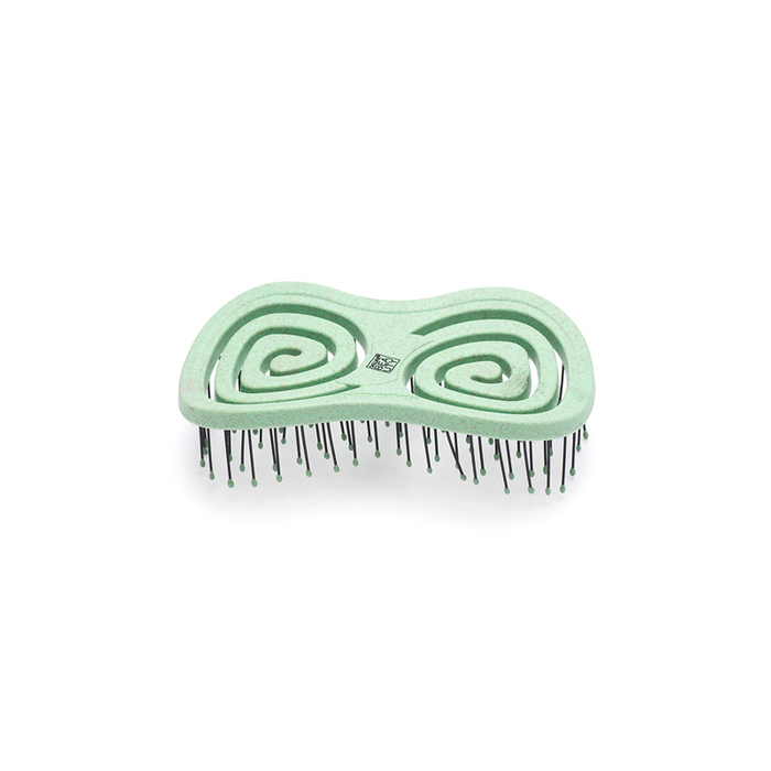 Щетка Dewal Beauty серия "Friendly", массажная, с нейлоновым штифтом, форма бабочка, зеленый для нанесения логотипа