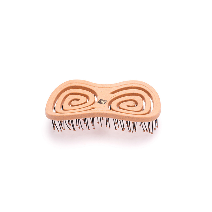 Щетка Dewal Beauty серия "Friendly", массажная, с нейлоновым штифтом, форма бабочка, оранжевая для нанесения логотипа