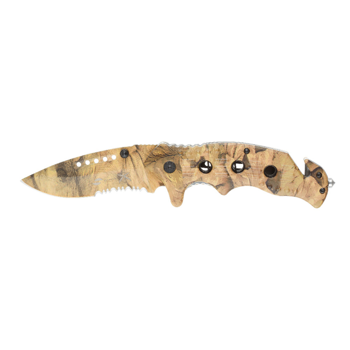 Нож складной Stinger, 95 мм, (песочный камуфляж), рукоять: алюминий (песочный камуфляж) для нанесения логотипа