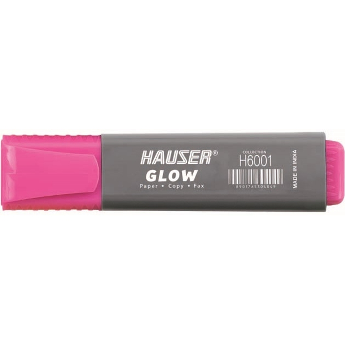 Текстовыделитель Hauser Glow, цвет розовый для нанесения логотипа