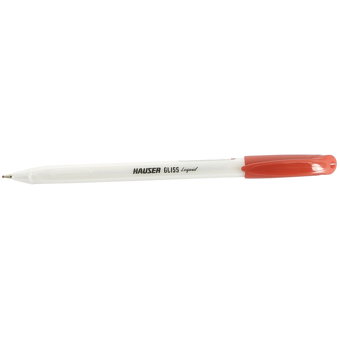 Шариковая ручка Hauser Gliss Pearl, пластик, цвет красный для нанесения логотипа
