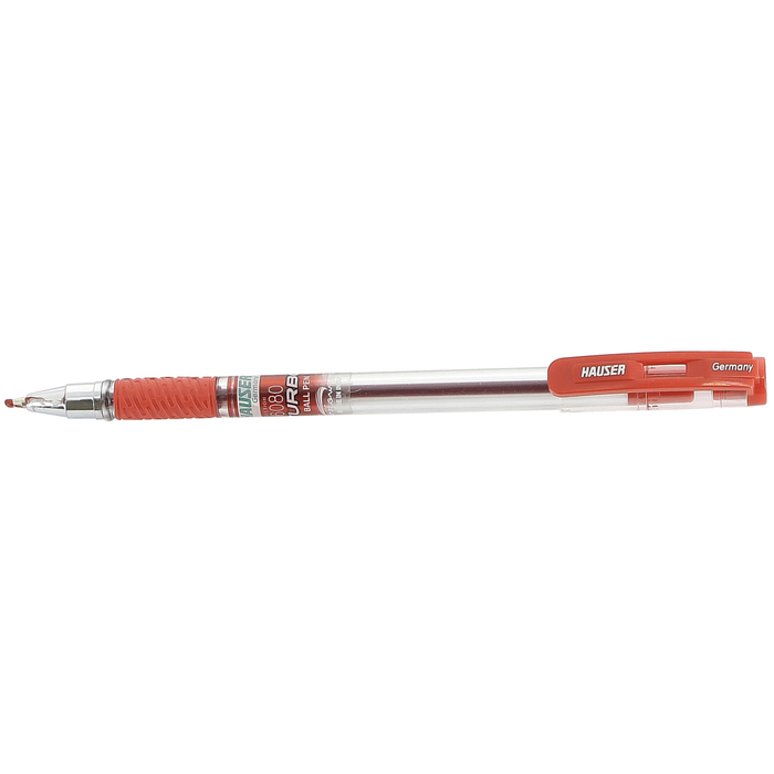 Шариковая ручка Hauser Turbo, пластик, цвет красный для нанесения логотипа