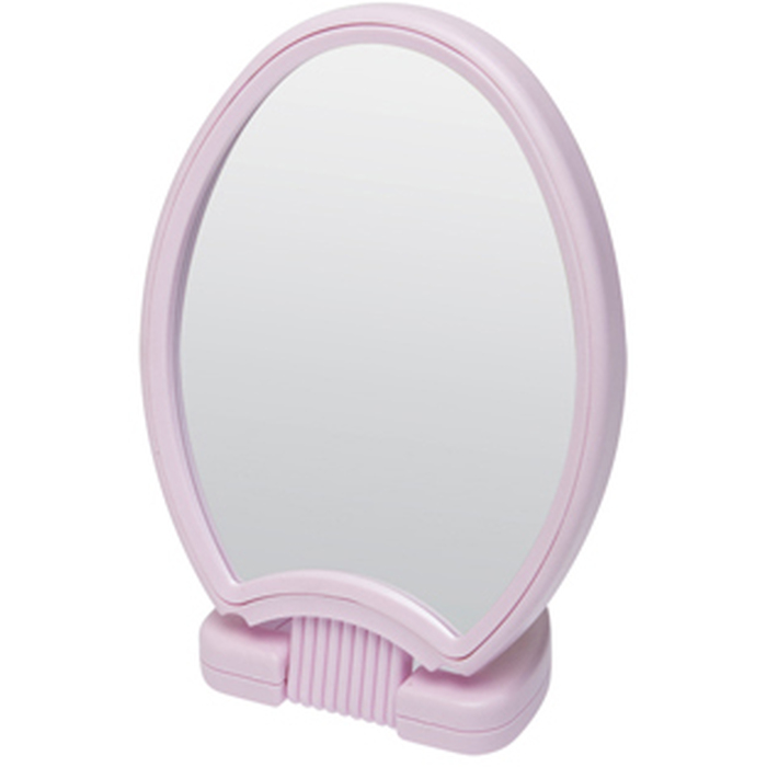 Зеркало Dewal Beauty настольное, в розовой оправе, на пластиковой подставке, 26*14.5 см. для нанесения логотипа