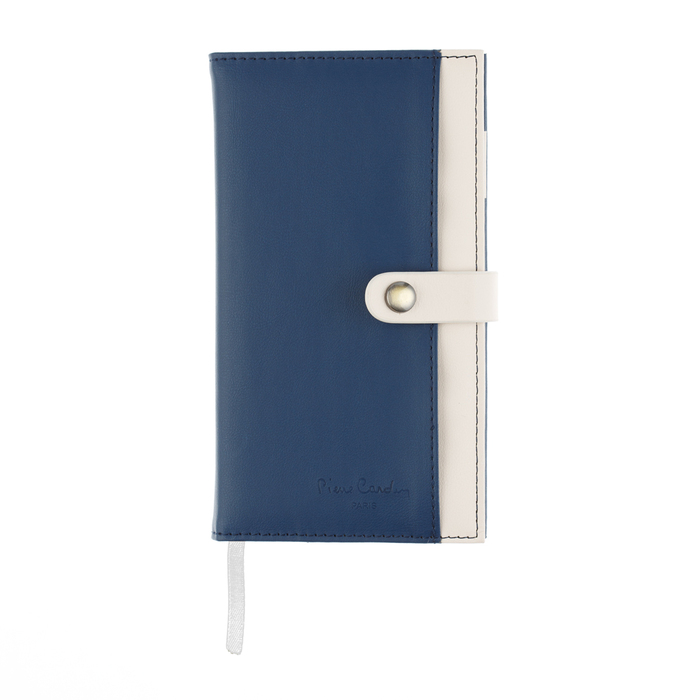 Записная книжка Pierre Cardin синяя, 10,5 х 18,5 см для нанесения логотипа