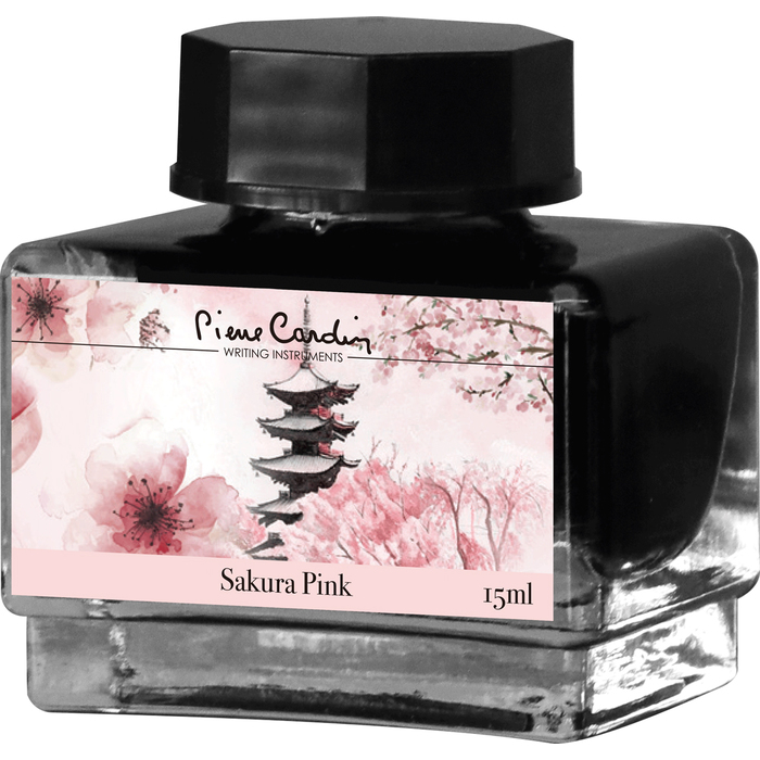 Флакон чернил Pierre Cardin 15мл, коллекция «ГОРОДСКАЯ ФАНТАЗИЯ | CITY FANTASY» цвет Sakura Pink (Розовая Сакура) для нанесения логотипа