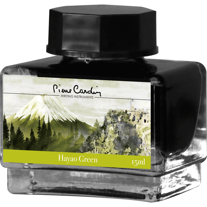 Флакон чернил Pierre Cardin 15мл, коллекция «ГОРОДСКАЯ ФАНТАЗИЯ | CITY FANTASY» цвет Hayao Green (Зеленый Хаяо) для нанесения логотипа