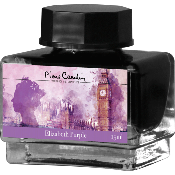 Флакон чернил Pierre Cardin 15мл, коллекция «ГОРОДСКАЯ ФАНТАЗИЯ | CITY FANTASY» цвет Elizabeth Purple (Лиловый Элизабет) для нанесения логотипа