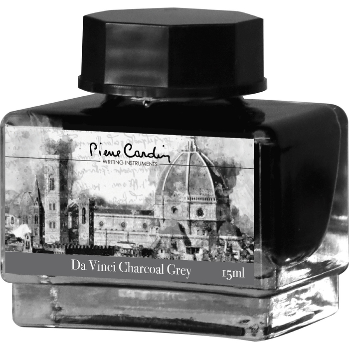 Флакон чернил Pierre Cardin 15мл, коллекция «ГОРОДСКАЯ ФАНТАЗИЯ | CITY FANTASY» цвет Da Vinci Charcoal Grey (Серый да Винчи) для нанесения логотипа