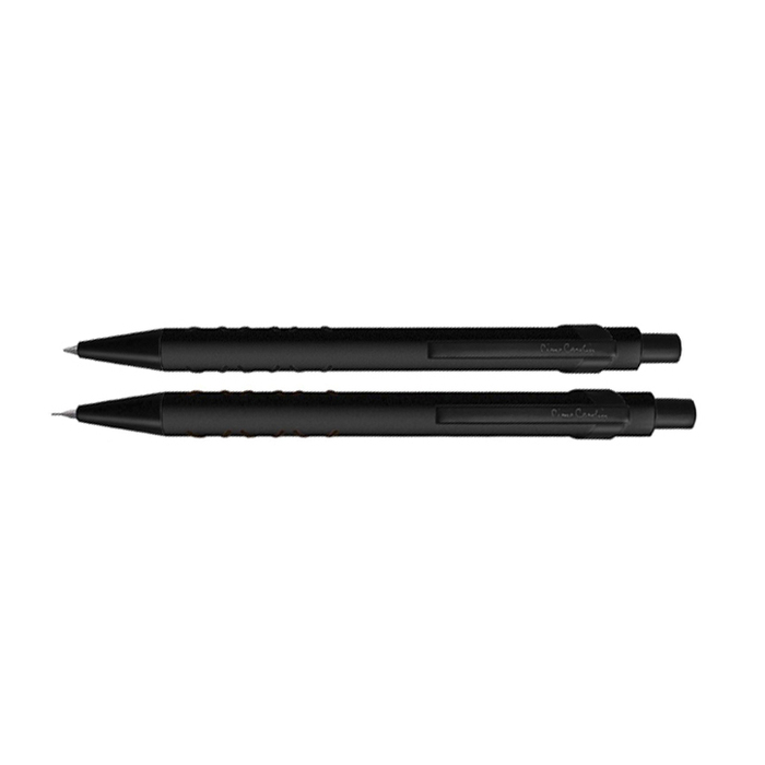 Набор Pierre Cardin коллекция «ПАРА | PEN&PEN»: ручка шарик. + механич. карандаш. Цвет - черн. матовый. Упаковка Е-3n для нанесения логотипа