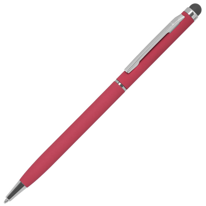 Ручка шариковая со стилусом TOUCHWRITER SOFT, покрытие soft touch для нанесения логотипа
