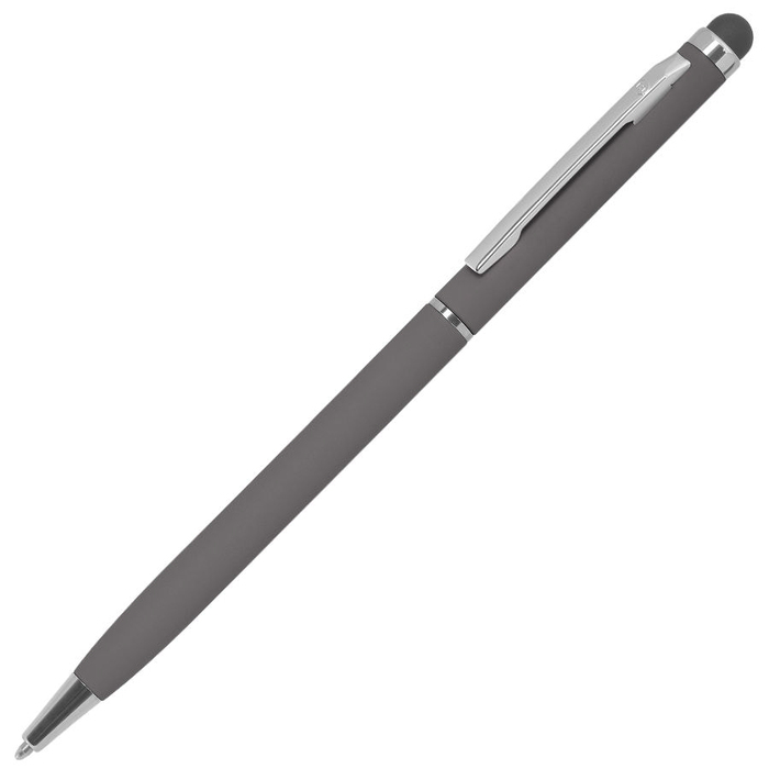 Ручка шариковая со стилусом TOUCHWRITER SOFT, покрытие soft touch для нанесения логотипа