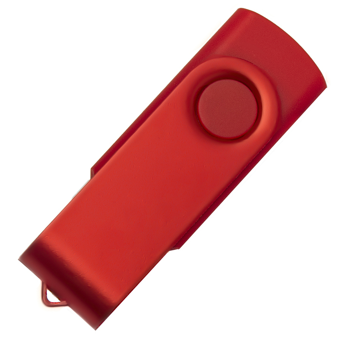 USB flash-карта DOT (16Гб), красный, 5,8х2х1,1см, пластик, металл для нанесения логотипа