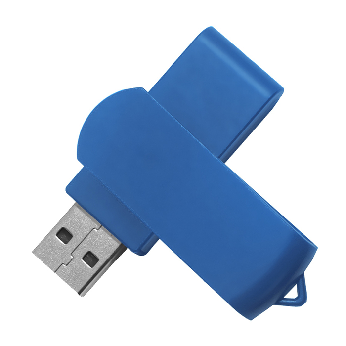 USB flash-карта SWING (8Гб), синий, 6,0х1,8х1,1 см, пластик для нанесения логотипа