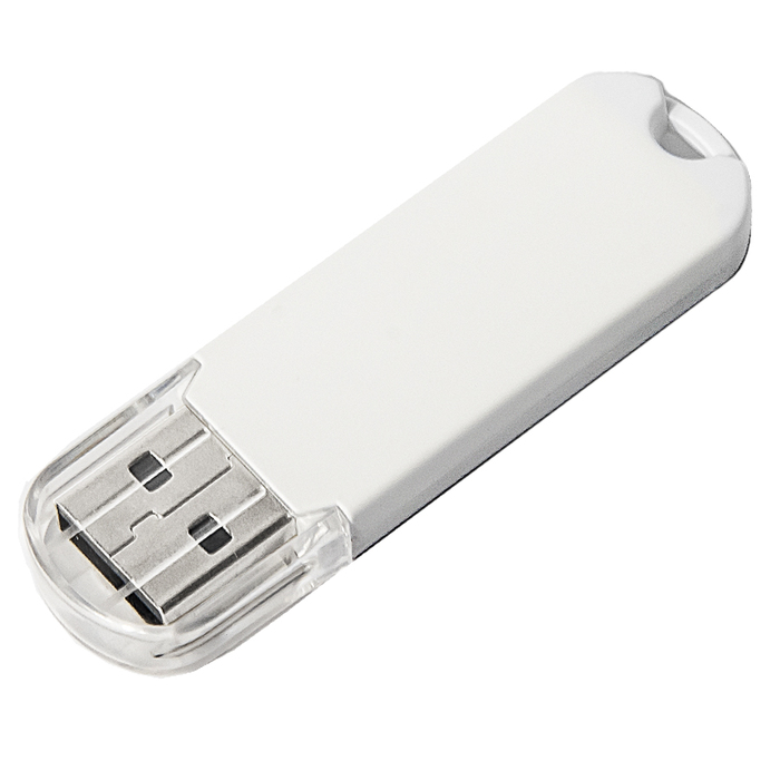USB flash-карта UNIVERSAL (16Гб), белая, 5,8х1,7х0,6 см, пластик для нанесения логотипа