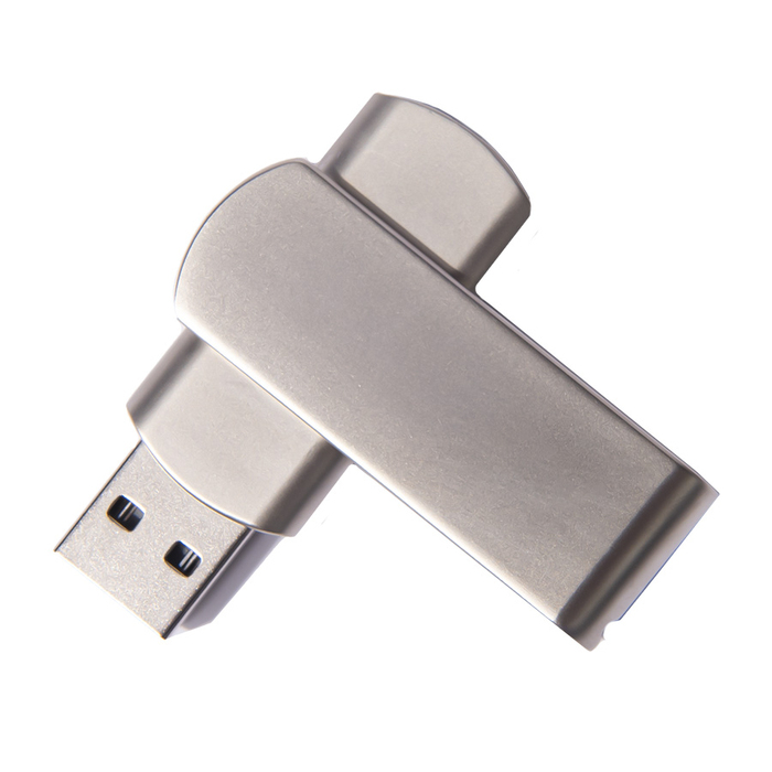 USB flash-карта SWING METAL (32Гб), серебристая, 5,3х1,7х0,9 см, металл для нанесения логотипа