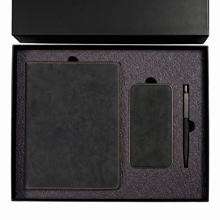 Набор подарочный EMBER: ежедневник и power bank в коробке с ложементом для нанесения логотипа