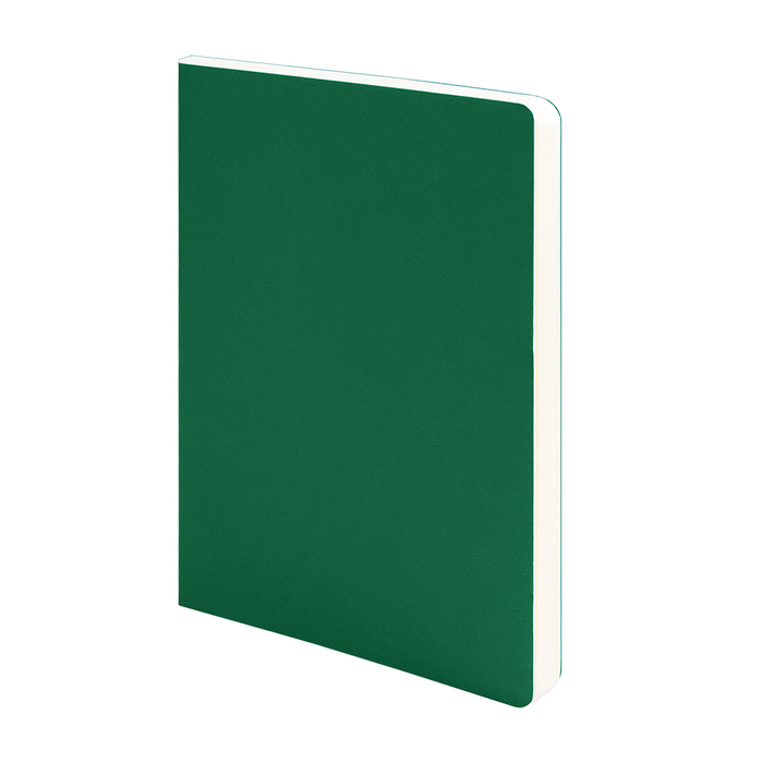 Ежедневник недатированный Tony, А5, темно-зеленый, кремовый блок в линейку для нанесения логотипа