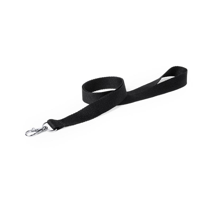 Ланъярд NECK, черный, полиэстер, 2х50 см для нанесения логотипа